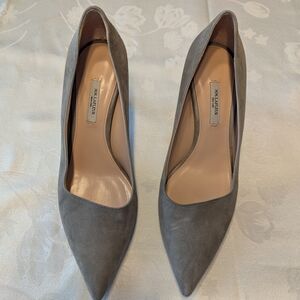 MM Lafleur Gray Suede Heels